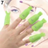 Professional Reusable Plastic Gel Polish Soak Off Remover Wrap Clip Cap - GREEN 10pc