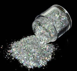 Nail Art Holographic Glitter Laser Shining Powder - Silver 10 ML