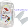 Lamour Vector Straight Clear Half-moon Tips - 100 Ct 2 Lamour Vector Straight Clear Half-moon Tips - 100 Ct -Best Manicure Store 14768 C 67183 91598.1629333035