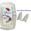 Lamour Vector Straight Natural Half-moon Tips - 100 Ct -Best Manicure Store 14768 N 57027 65436.1629333036