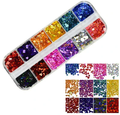 NDi Beauty Nail Art Sexy Red Nail Sequins 3D Mixed Shapes - Love Heart 3 NDi Beauty Nail Art Sexy Red Nail Sequins 3D Mixed Shapes - Love Heart
