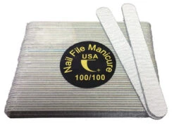 Petite Zebra Nail File Manicure 100/100 Grit - 50 Pcs
