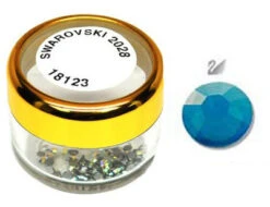 Swarovski 2028 Xilion Hotfix Flat Back SS5 Caribbean Blue Opal -100 Pcs