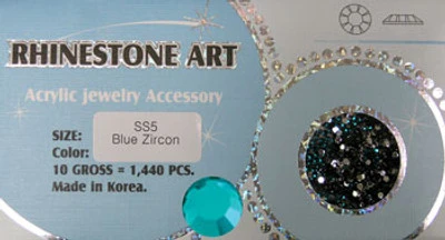 Rhinestone Art Color Blue Zircon /1440ct 4 Rhinestone Art Color Blue Zircon /1440ct - Image 2