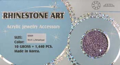 Rhinestone Art Pearl Color - Multi Lt. Amethyst - 1440ct 3 Rhinestone Art Pearl Color - Multi Lt. Amethyst - 1440ct