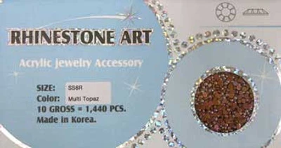 Rhinestone Art Pearl Color - Multi Topaz - 1440ct 3 Rhinestone Art Pearl Color - Multi Topaz - 1440ct