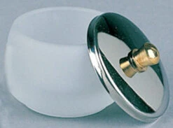 Dampen Dish - Frosted Glass W/Lid