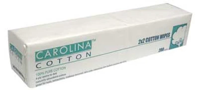 Carolina Cotton Wipes - 2"x2" / 200ct 4 Carolina Cotton Wipes - 2"x2" / 200ct - Image 2