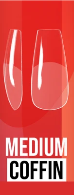 Ibd Clear Soft Gel Tips - Medium Coffin - 504 CT