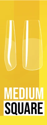 Ibd Clear Soft Gel Tips - Medium Square - 504 CT