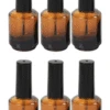 DL Pro Empty Amber Glass Polish Bottle .5 Oz - 6 PCS -Best Manicure Store 6pcs 28415.1705690389