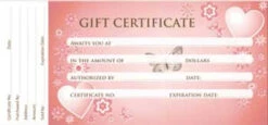 Gift Certificate - 50ct / Design Heart & Butterfly (GC108)
