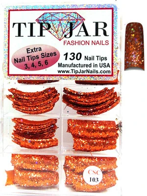 Tip Jar Fashion Nails Glitter Tips - CSC103 3 Tip Jar Fashion Nails Glitter Tips - CSC103
