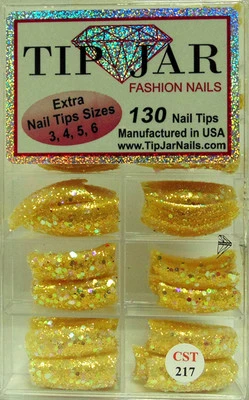 Tip Jar Fashion Nails Glitter Tips - CST217 3 Tip Jar Fashion Nails Glitter Tips - CST217
