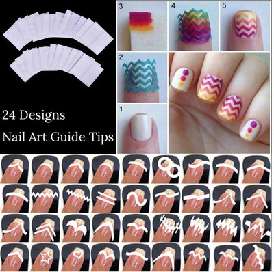 NDI Beauty Nail Art French Tips Manicure Stickers - 24 Sheets / 24 Style Guide 5 NDI Beauty Nail Art French Tips Manicure Stickers - 24 Sheets / 24 Style Guide - Image 3