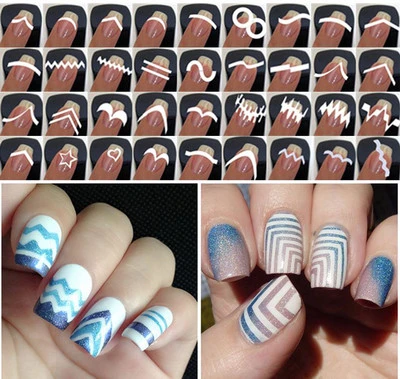 NDI Beauty Nail Art French Tips Manicure Stickers - 24 Sheets / 24 Style Guide 3 NDI Beauty Nail Art French Tips Manicure Stickers - 24 Sheets / 24 Style Guide